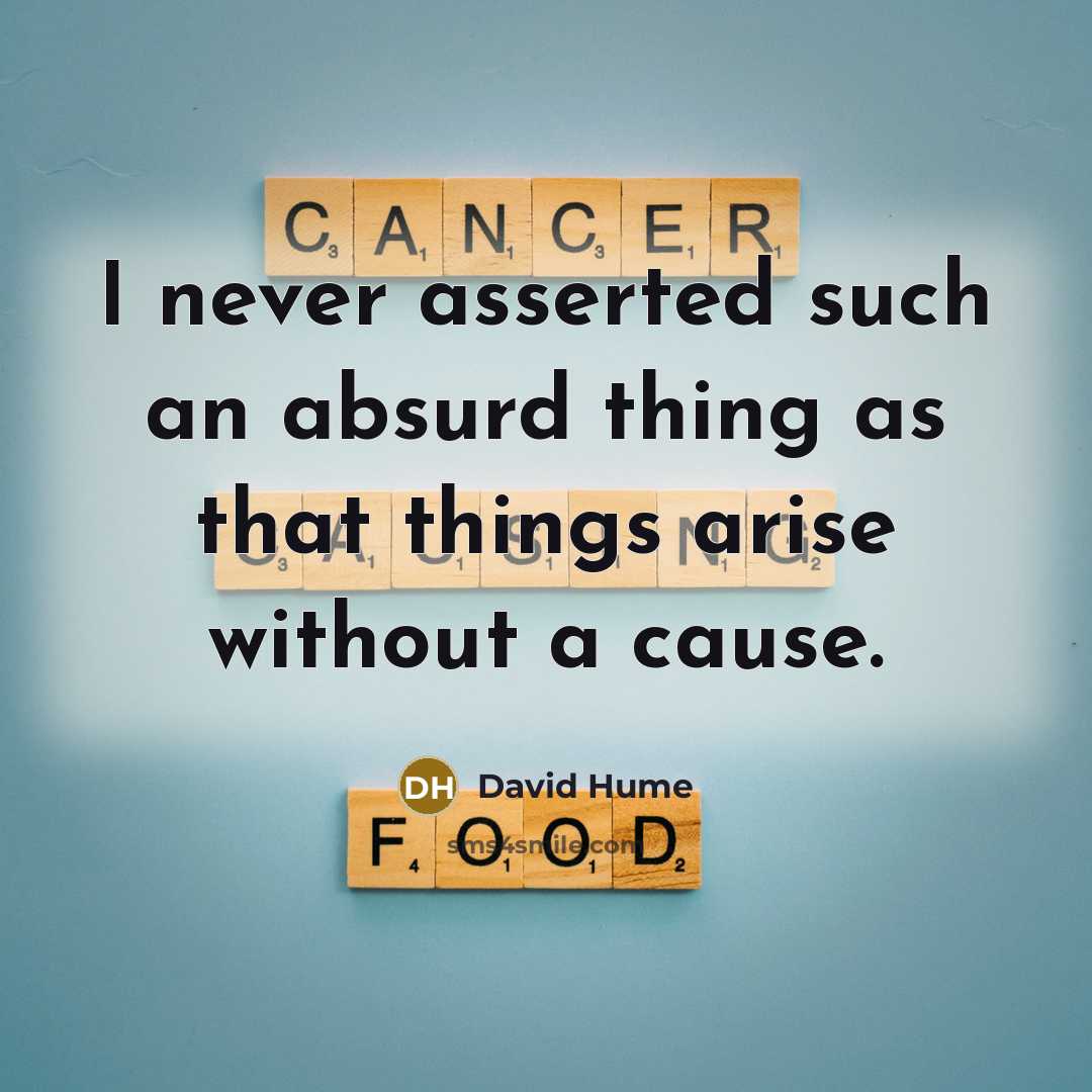 “I never asserted such an absurd thing as that things arise without a cause.” quote by David Hume