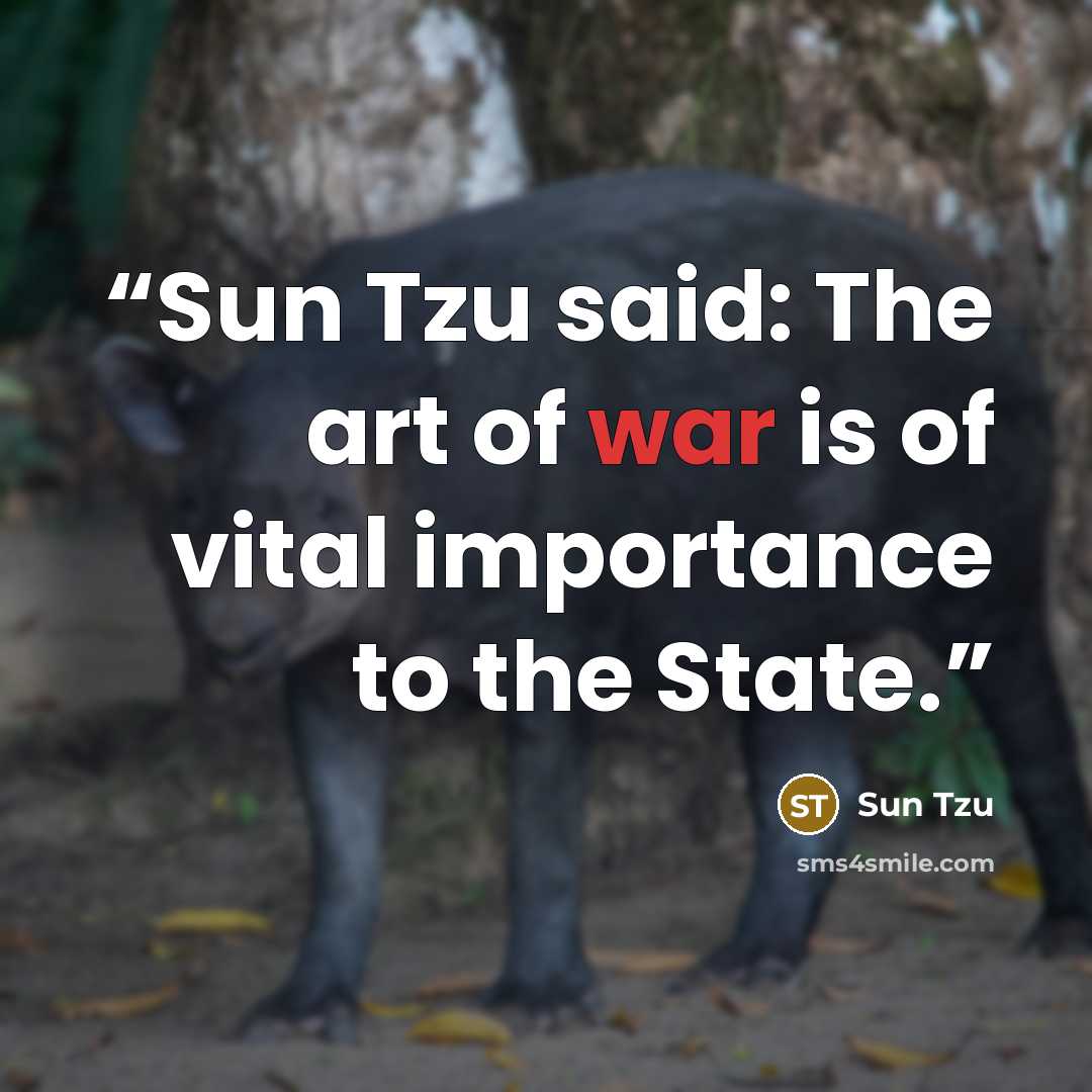 “Sun Tzu said: The art of war is of vital importance to the State.” quote by Sun Tzu