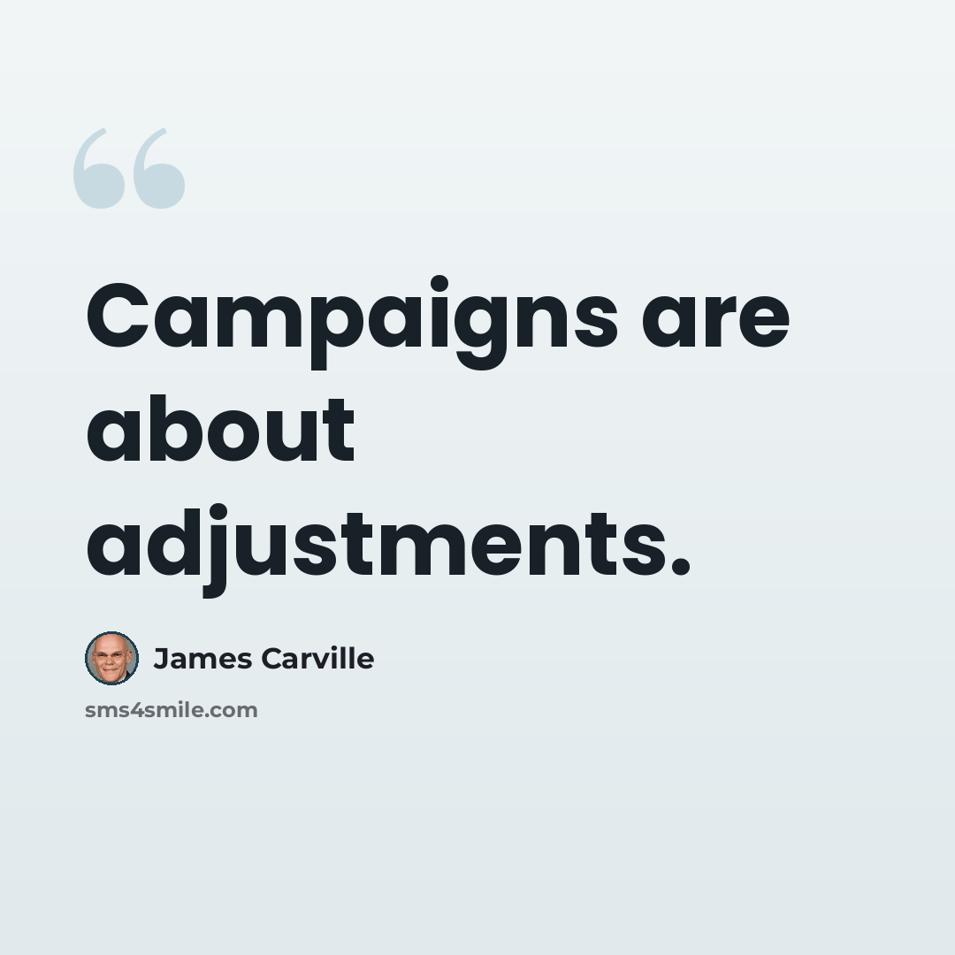 “Campaigns are about adjustments.” quote by James Carville