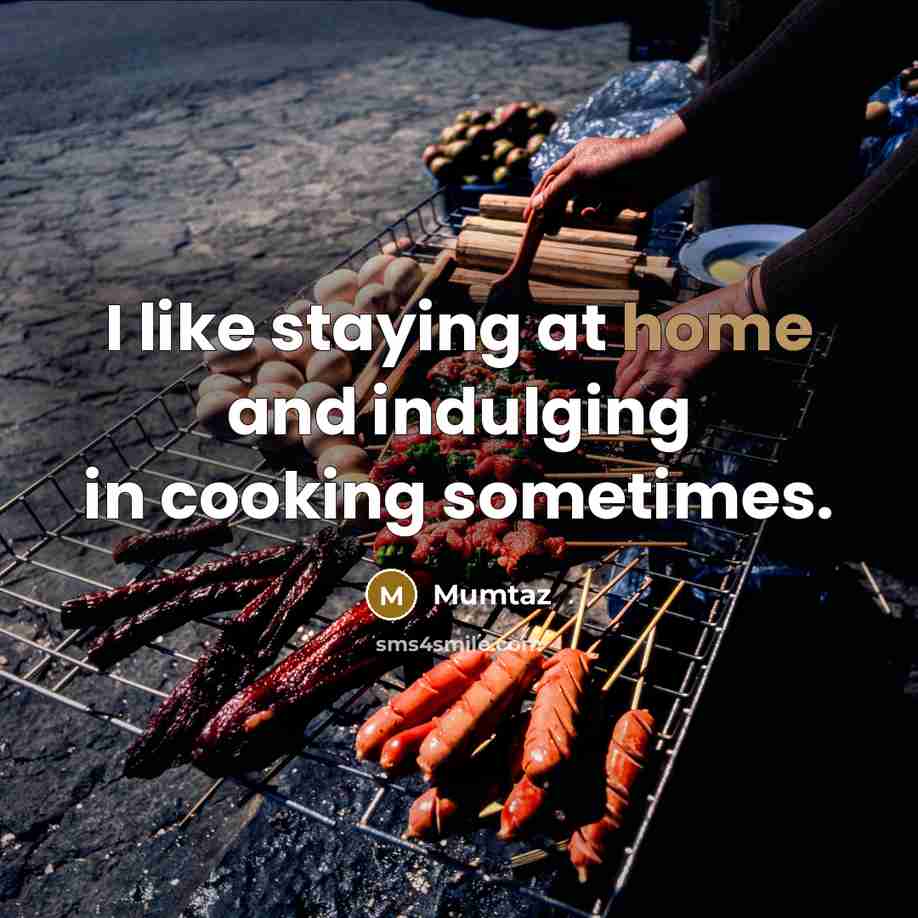 “I like staying at home and indulging in cooking sometimes.” quote by Mumtaz