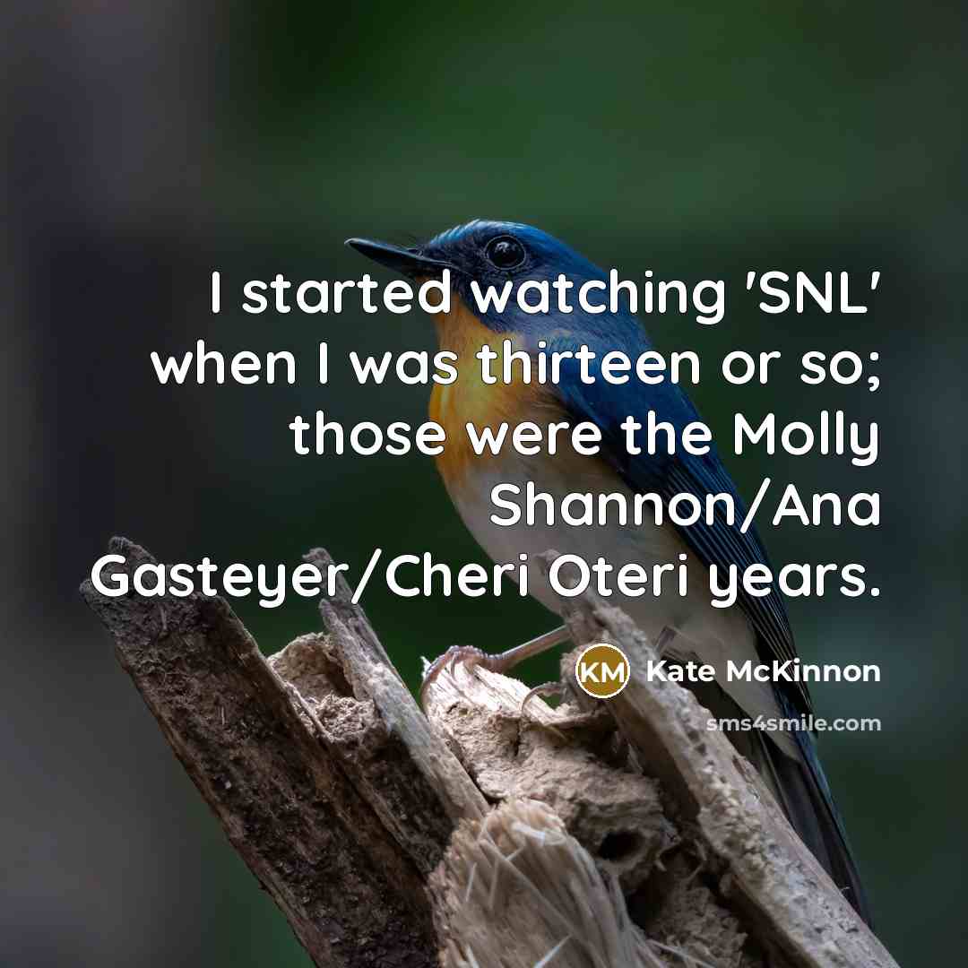 “I started watching 'SNL' when I was thirteen or so; those were the Molly Shannon/Ana Gasteyer/Cheri Oteri years.” quote by Kate McKinnon