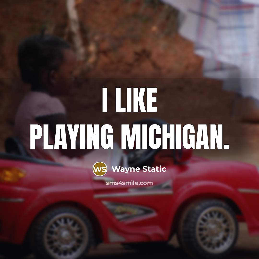 “I like playing Michigan.” quote by Wayne Static