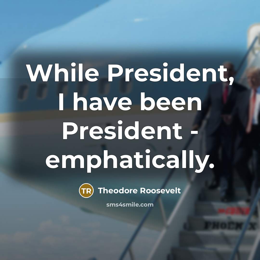 “While President, I have been President - emphatically.” quote by Theodore Roosevelt