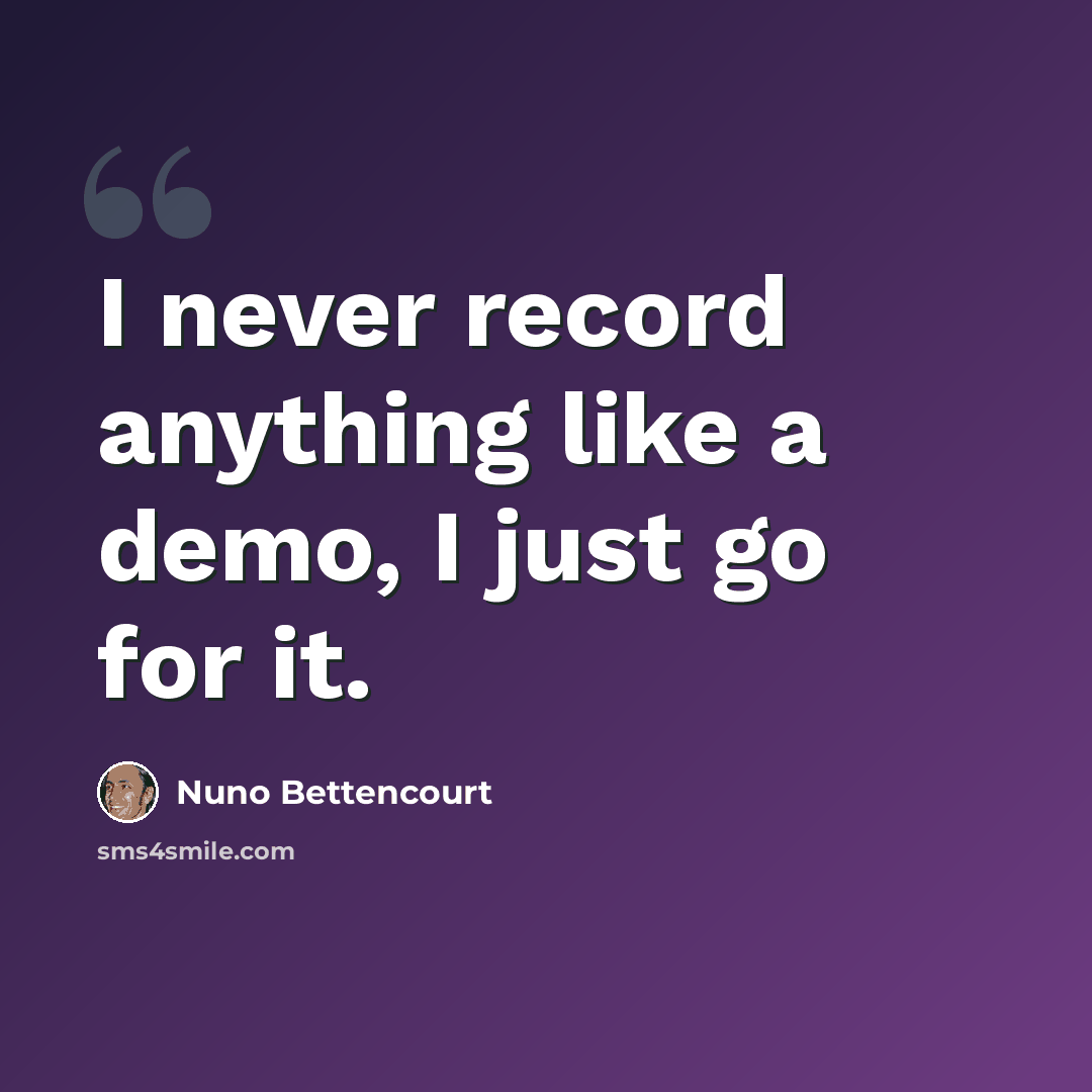 “I never record anything like a demo, I just go for it.” quote by Nuno Bettencourt