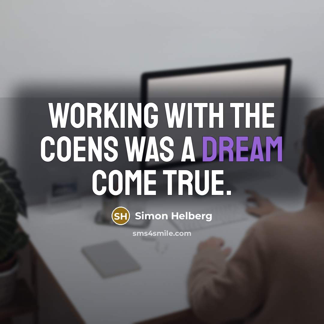 “Working with the Coens was a dream come true.” quote by Simon Helberg
