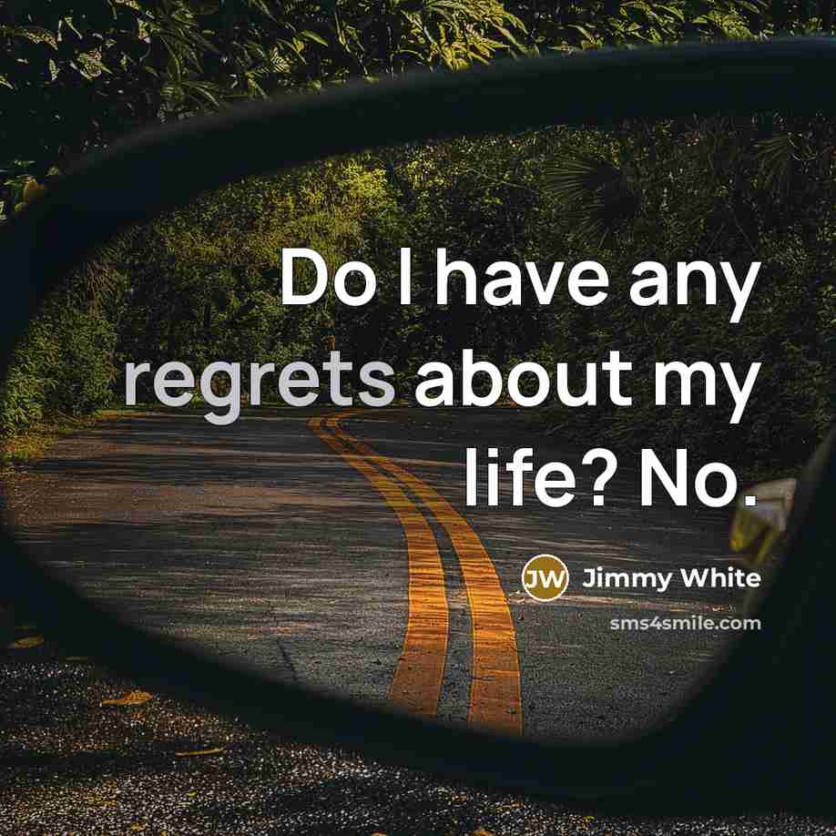 “Do I have any regrets about my life? No.” quote by Jimmy White