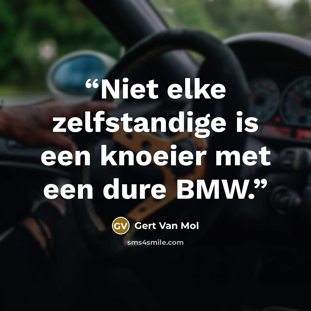 “Niet elke zelfstandige is een knoeier met een dure BMW.” quote by Gert Van Mol