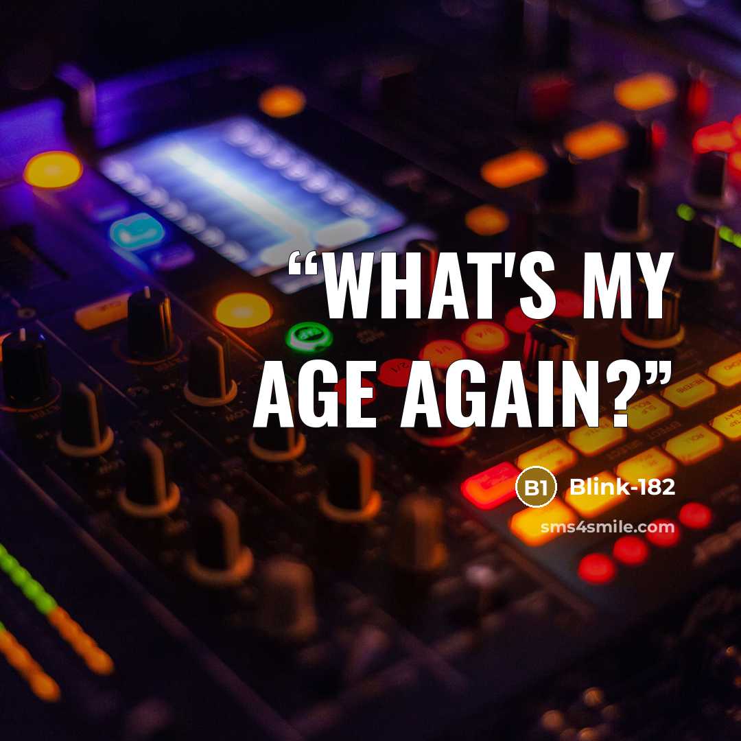 “What's my age again?” quote by Blink-182