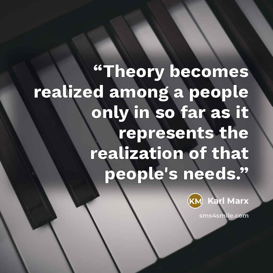 “Theory becomes realized among a people only in so far as it represents the realization of that people's needs.” quote by Karl Marx