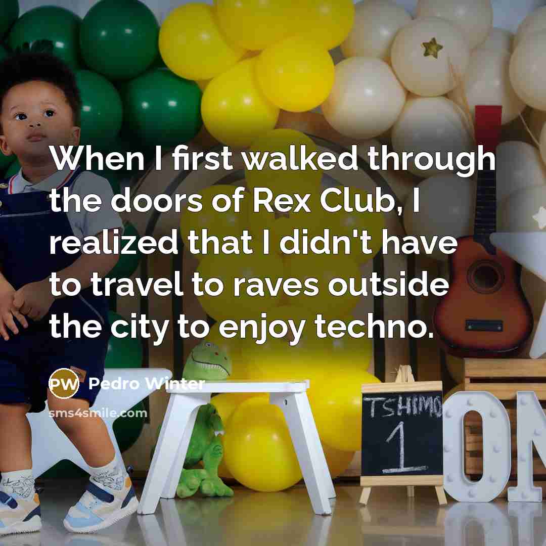 “When I first walked through the doors of Rex Club, I realized that I didn't have to travel to raves outside the city to enjoy techno.” quote by Pedro Winter