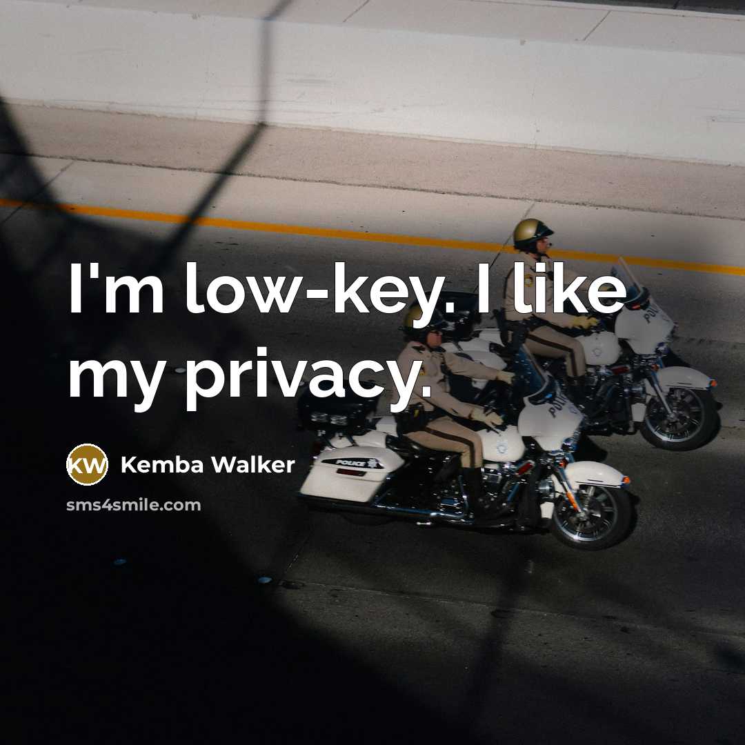 “I'm low-key. I like my privacy.” quote by Kemba Walker