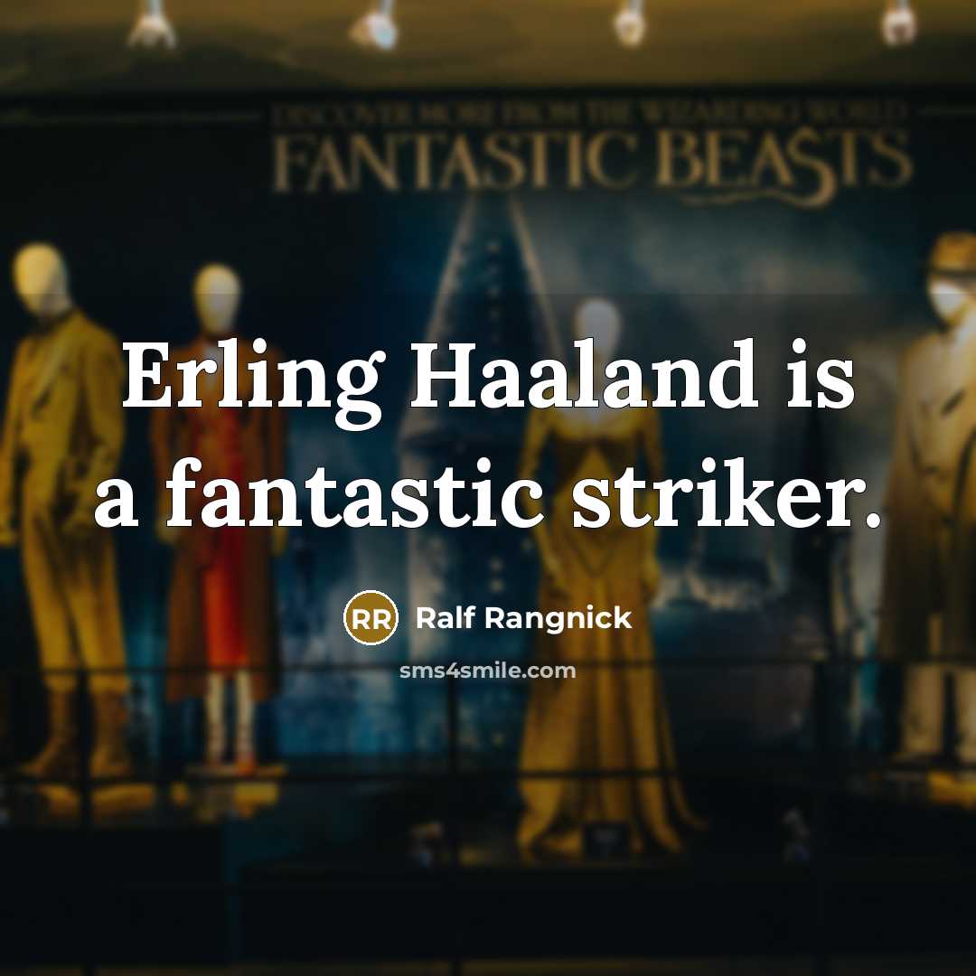 “Erling Haaland is a fantastic striker.” quote by Ralf Rangnick