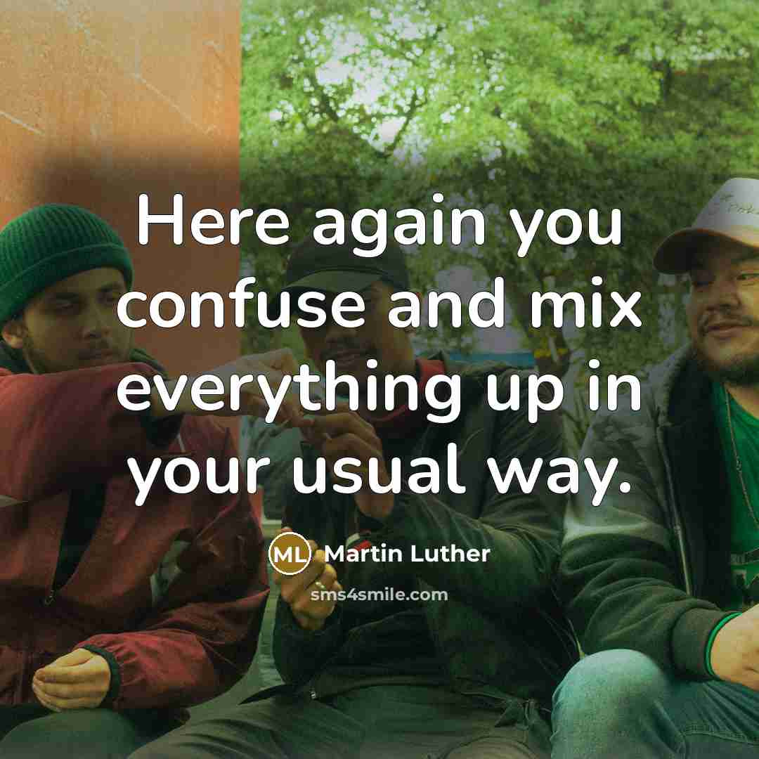 “Here again you confuse and mix everything up in your usual way.” quote by Martin Luther