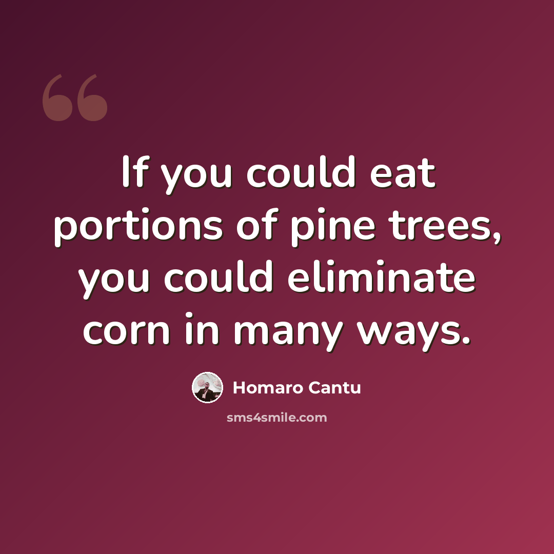 “If you could eat portions of pine trees, you could eliminate corn in many ways.” quote by Homaro Cantu