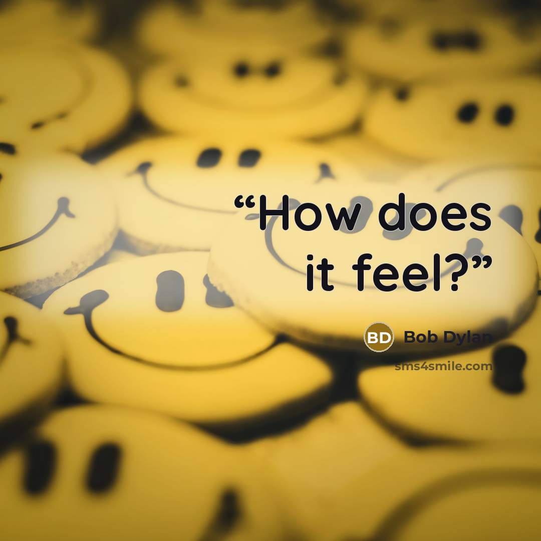 “How does it feel?” quote by Bob Dylan