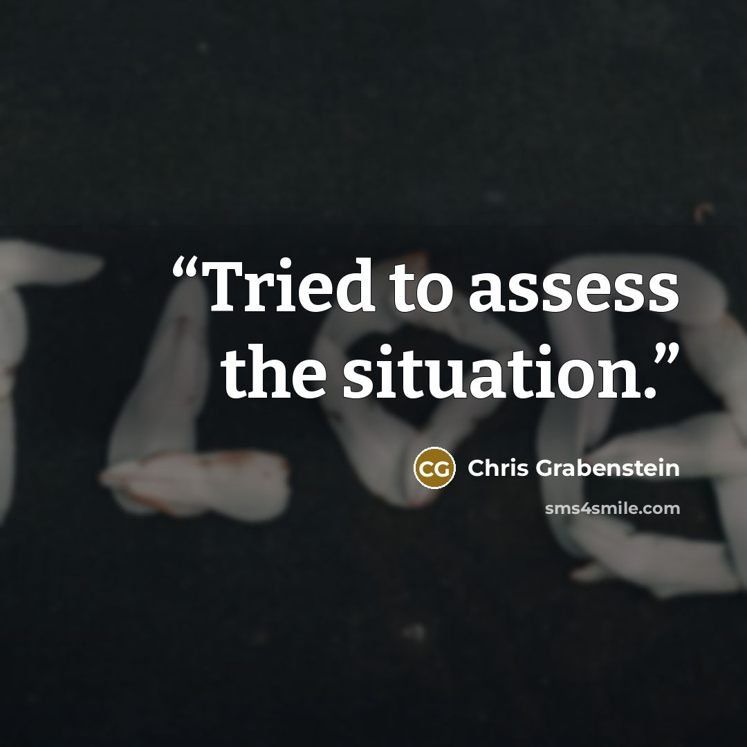 “Tried to assess the situation.” quote by Chris Grabenstein
