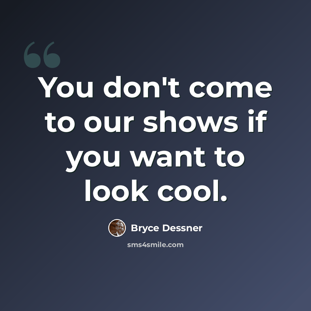 “You don't come to our shows if you want to look cool.” quote by Bryce Dessner