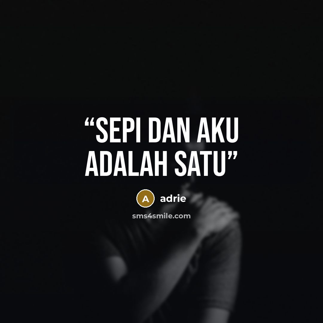 “sepi dan aku adalah satu” quote by adrie