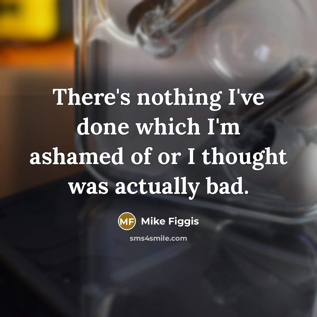 “There's nothing I've done which I'm ashamed of or I thought was actually bad.” quote by Mike Figgis