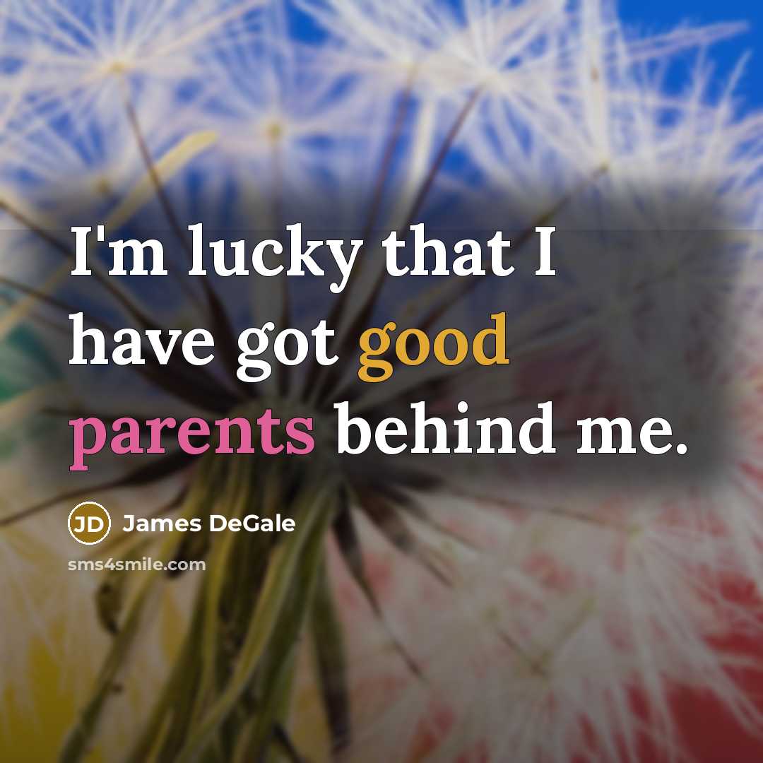“I'm lucky that I have got good parents behind me.” quote by James DeGale