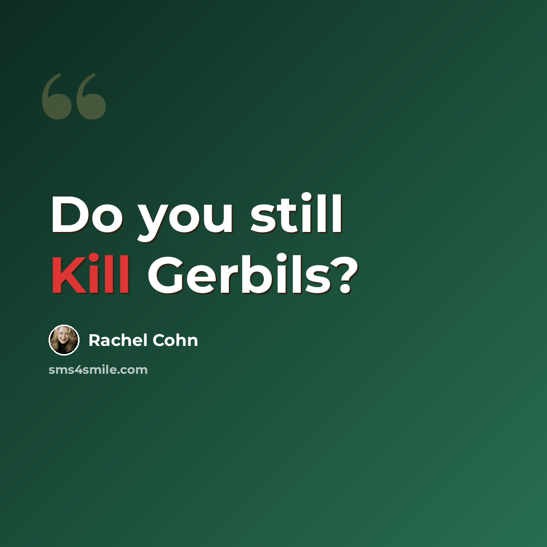 “Do you still Kill Gerbils?” quote by Rachel Cohn
