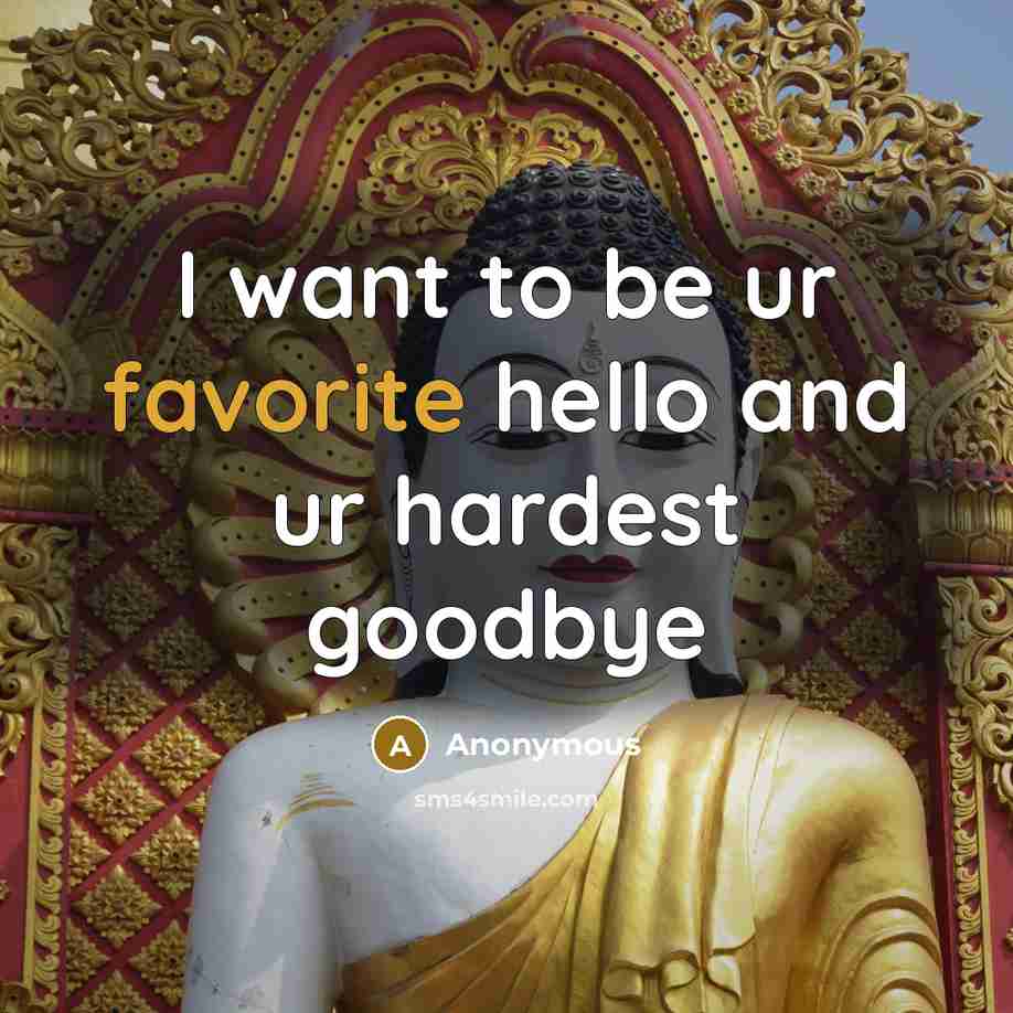 “I want to be ur favorite hello and ur hardest goodbye” quote by Anonymous