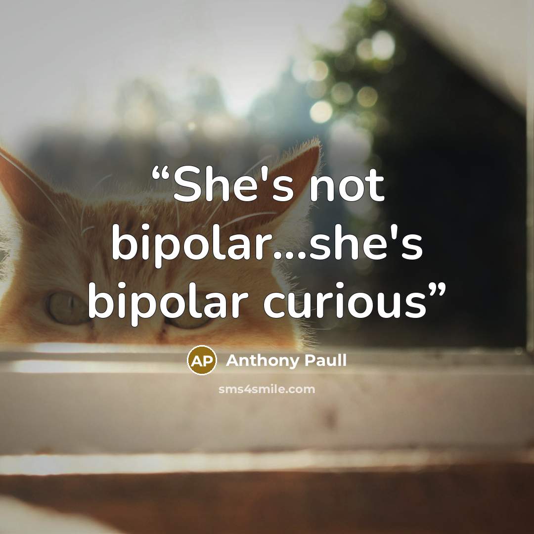 “She's not bipolar...she's bipolar curious” quote by Anthony Paull
