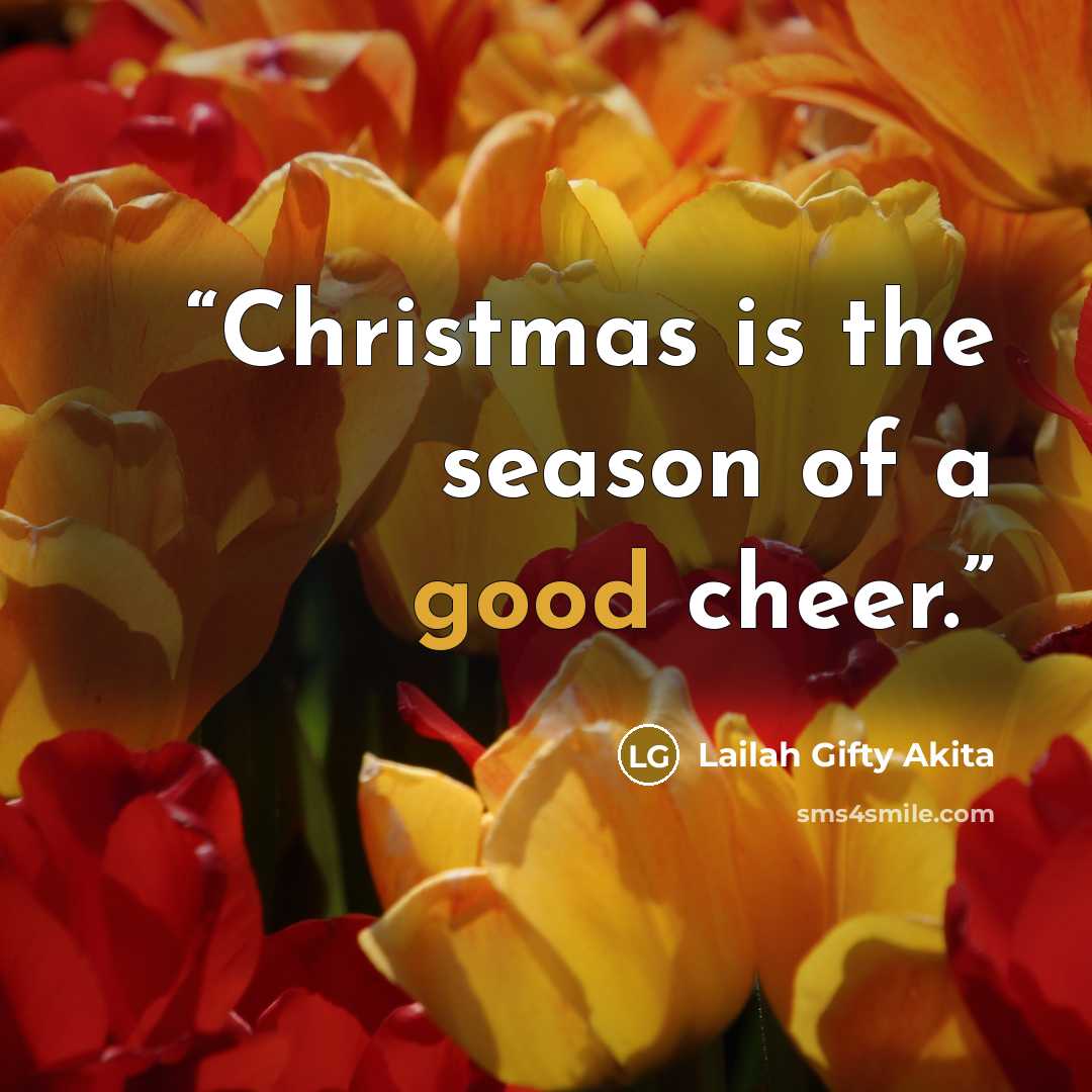 “Christmas is the season of a good cheer.” quote by Lailah Gifty Akita
