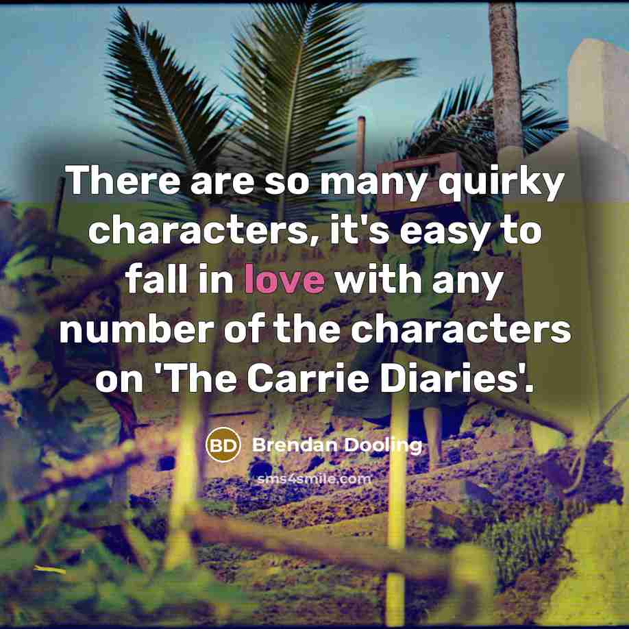 “There are so many quirky characters, it's easy to fall in love with any number of the characters on 'The Carrie Diaries'.” quote by Brendan Dooling
