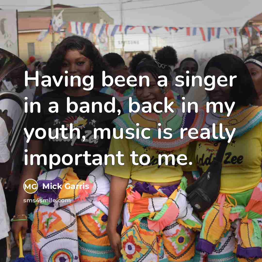 “Having been a singer in a band, back in my youth, music is really important to me.” quote by Mick Garris