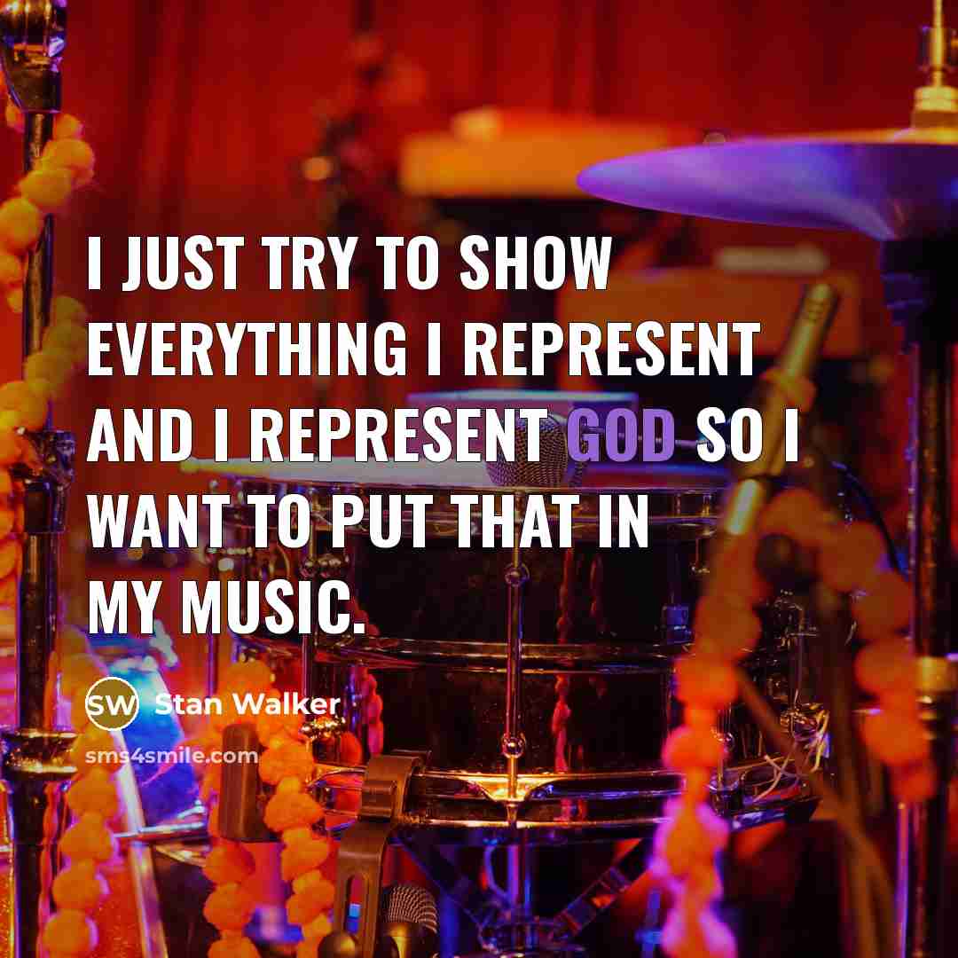 “I just try to show everything I represent and I represent God so I want to put that in my music.” quote by Stan Walker