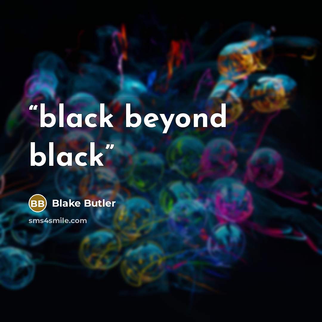 “black beyond black” quote by blake butler
