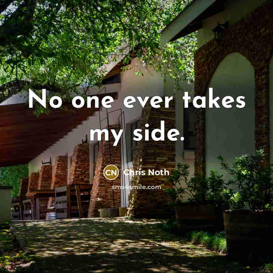 “No one ever takes my side.” quote by Chris Noth