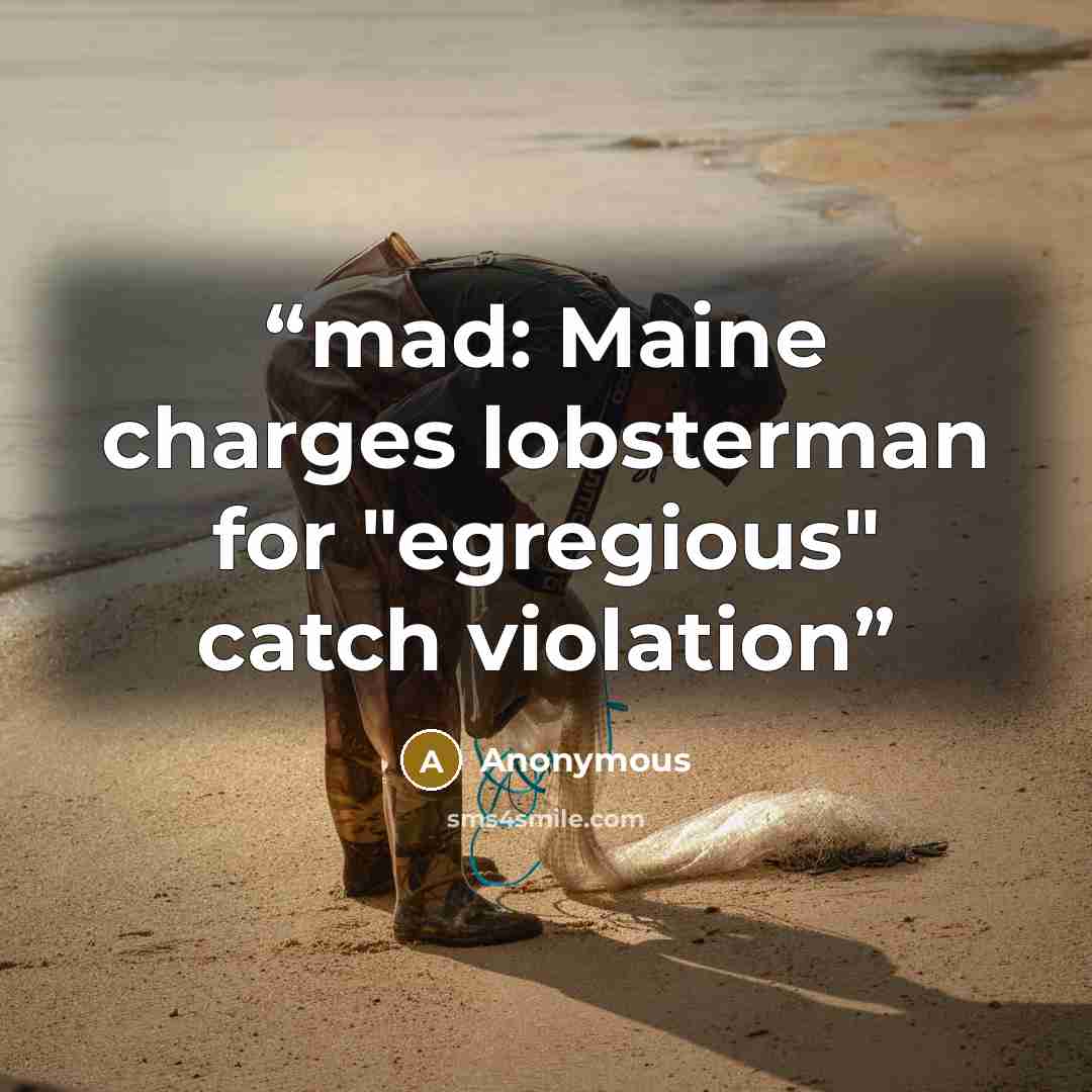 “mad: Maine charges lobsterman for "egregious" catch violation” quote by Anonymous