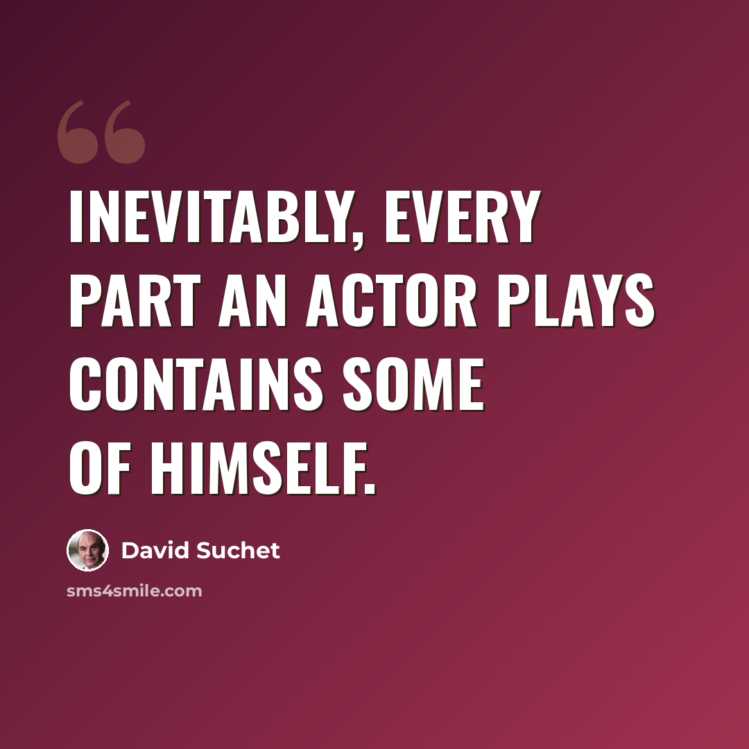 “Inevitably, every part an actor plays contains some of himself.” quote by David Suchet