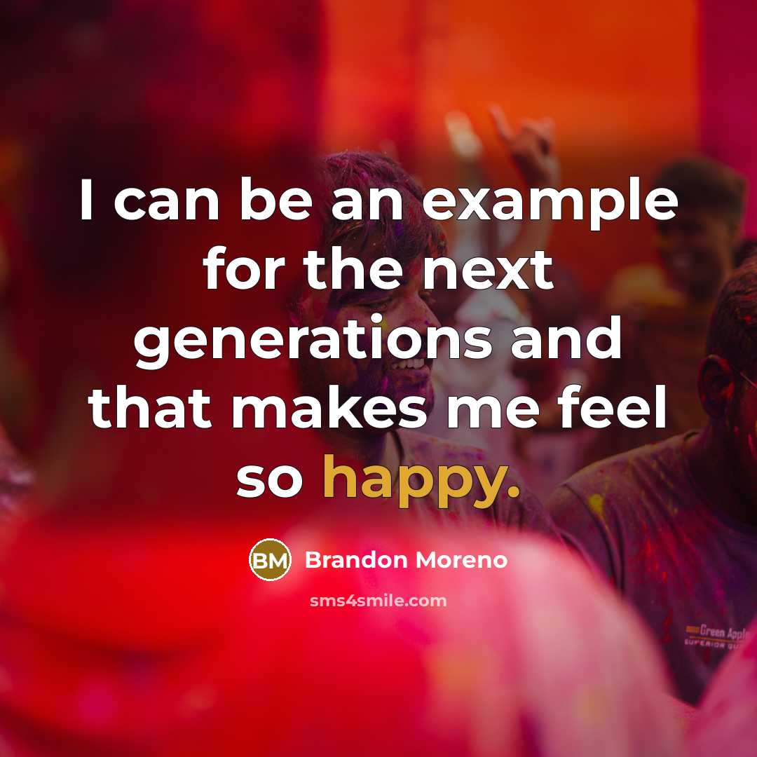 “I can be an example for the next generations and that makes me feel so happy.” quote by Brandon Moreno