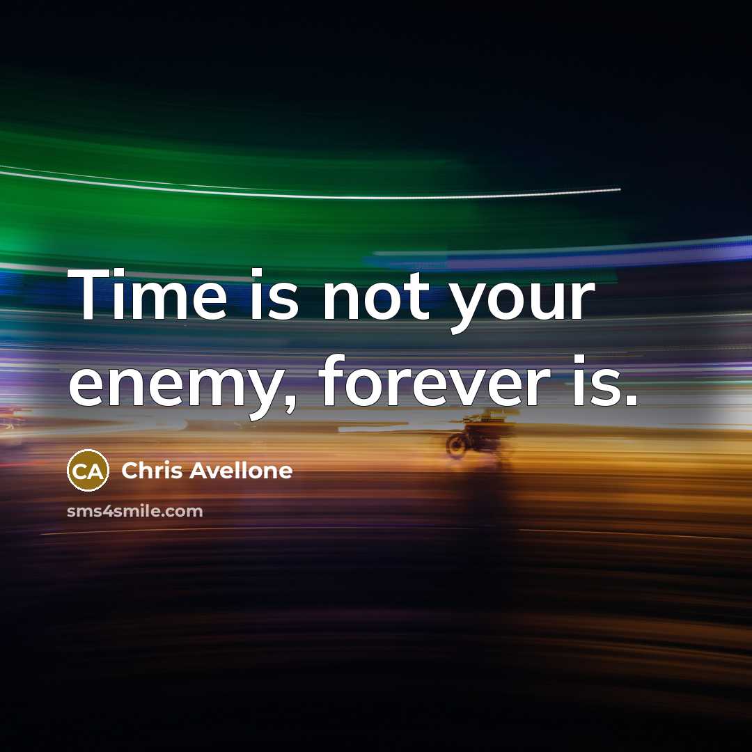 “Time is not your enemy, forever is.” quote by Chris Avellone