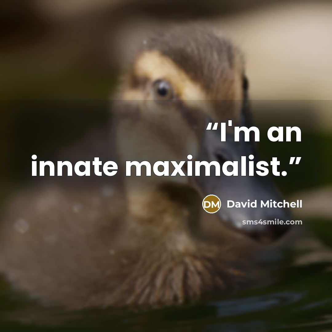 “I'm an innate maximalist.” quote by David Mitchell