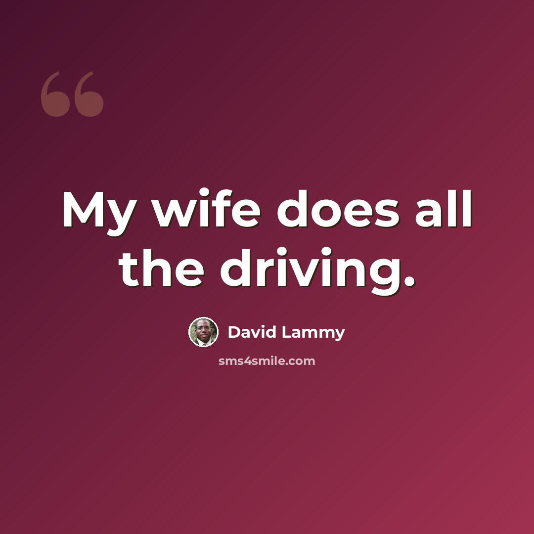 “My wife does all the driving.” quote by David Lammy