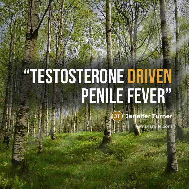 “testosterone driven penile fever” quote by Jennifer Turner