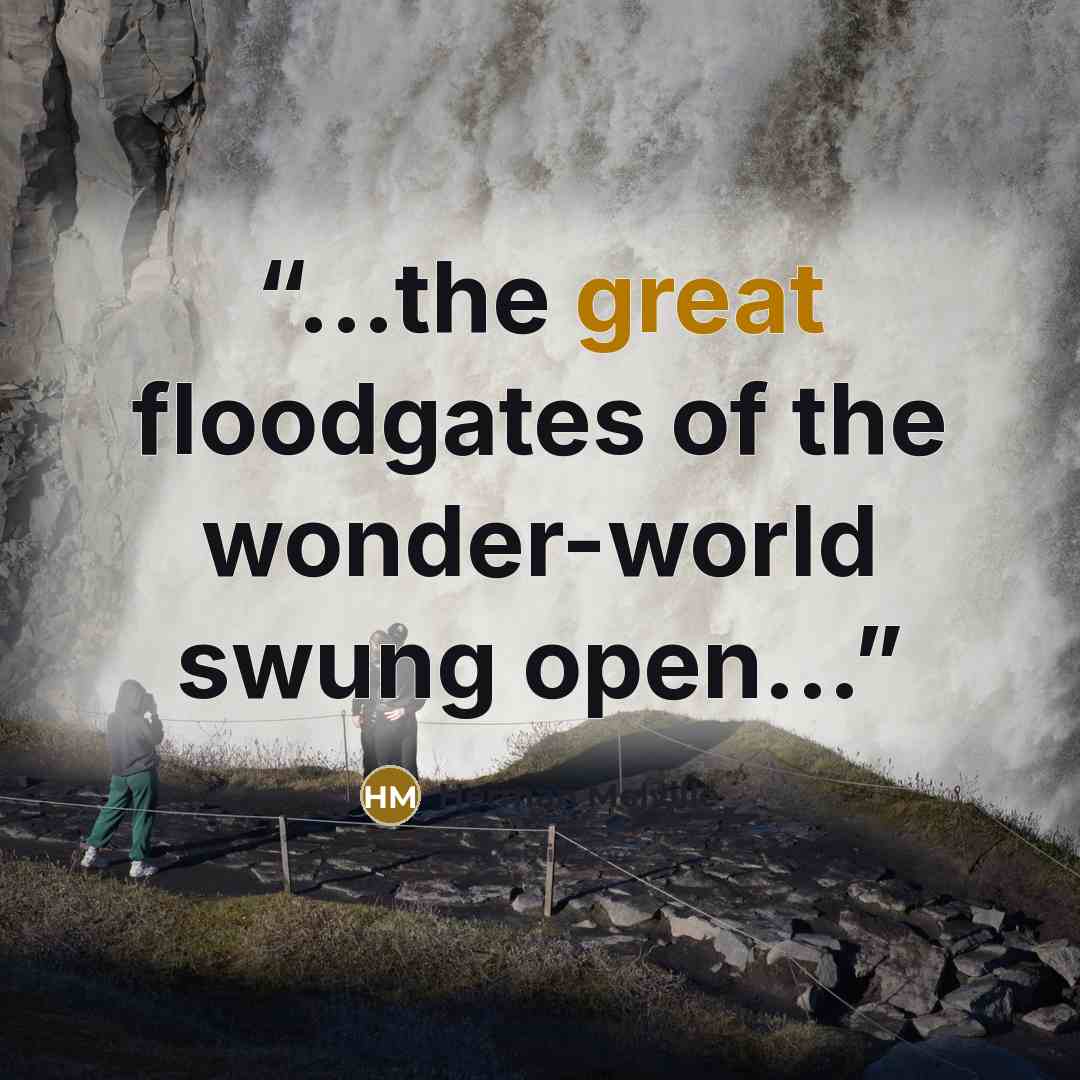 “...the great floodgates of the wonder-world swung open...” quote by Herman Melville