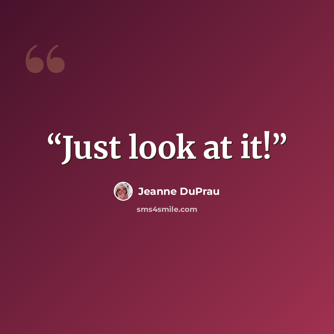 “Just look at it!” quote by Jeanne DuPrau