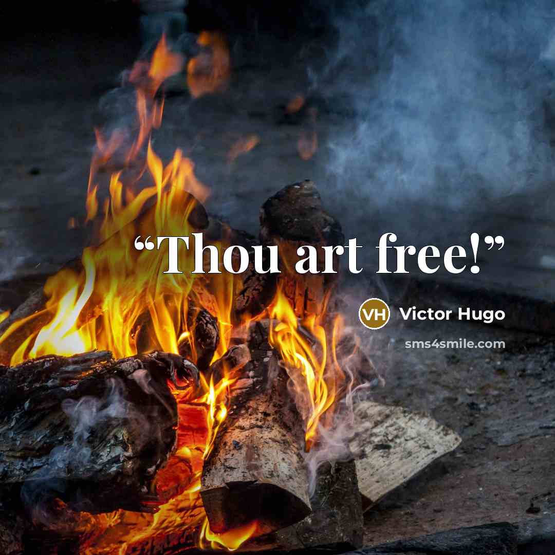 “Thou art free!” quote by Victor Hugo