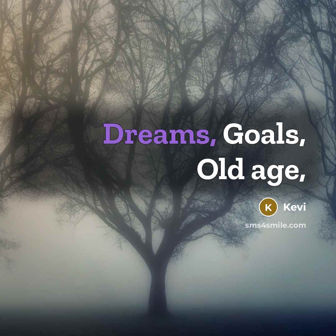 “Dreams, Goals, Old age,” quote by Kevi