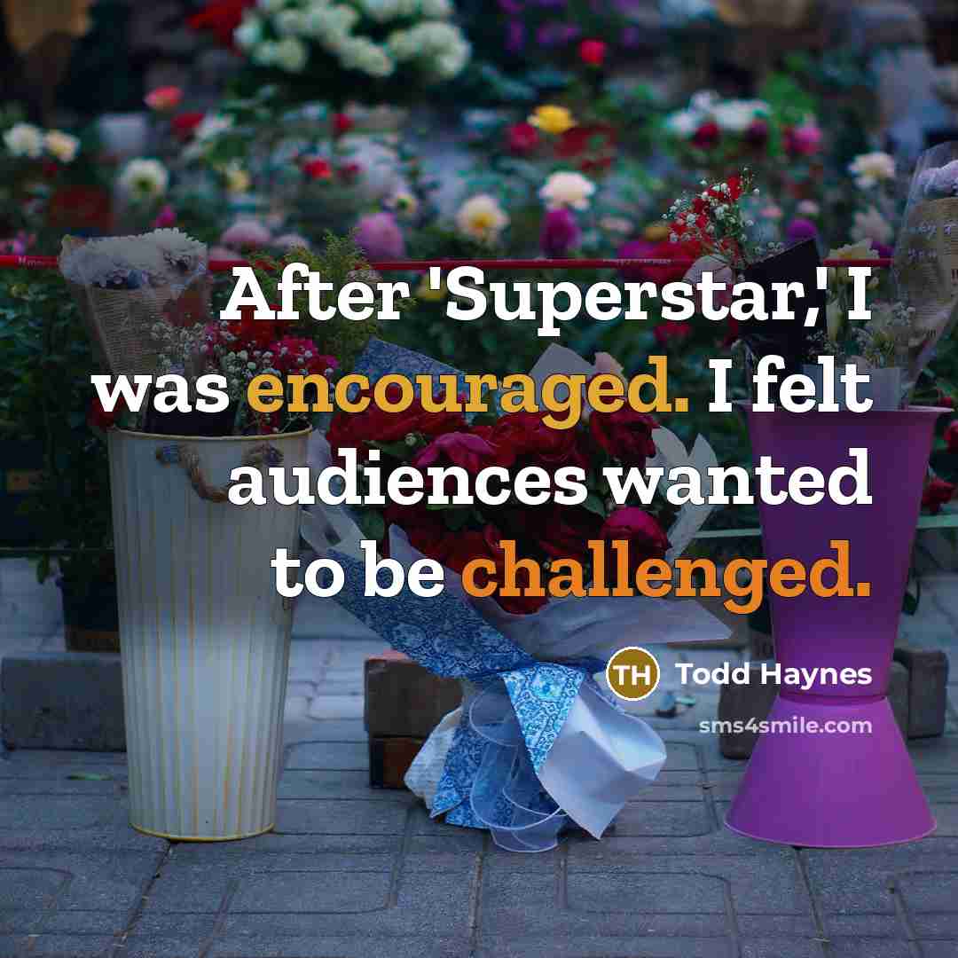 “After 'Superstar,' I was encouraged. I felt audiences wanted to be challenged.” quote by Todd Haynes