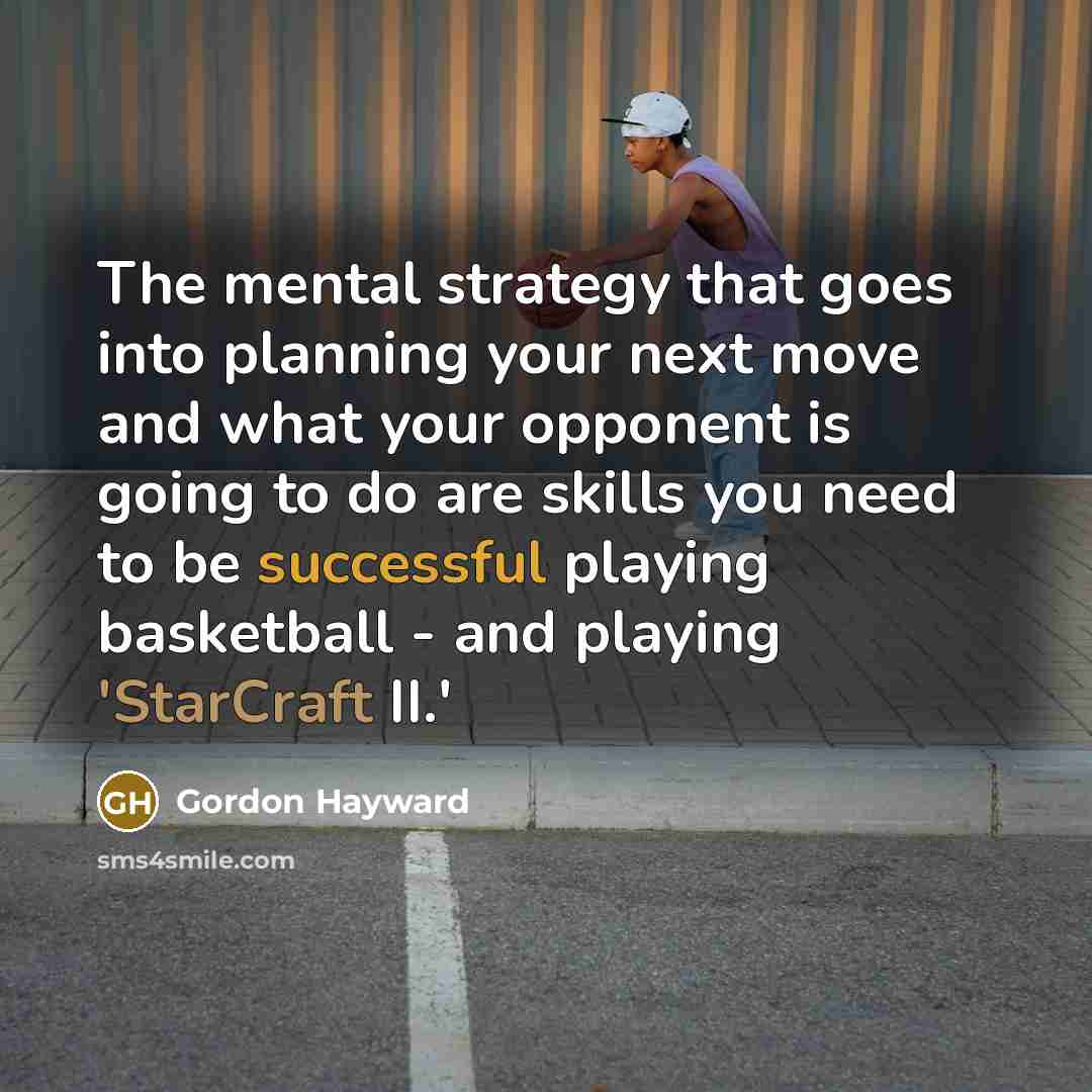 “The mental strategy that goes into planning your next move and what your opponent is going to do are skills you need to be successful playing basketball - and playing 'StarCraft II.'” quote by Gordon Hayward
