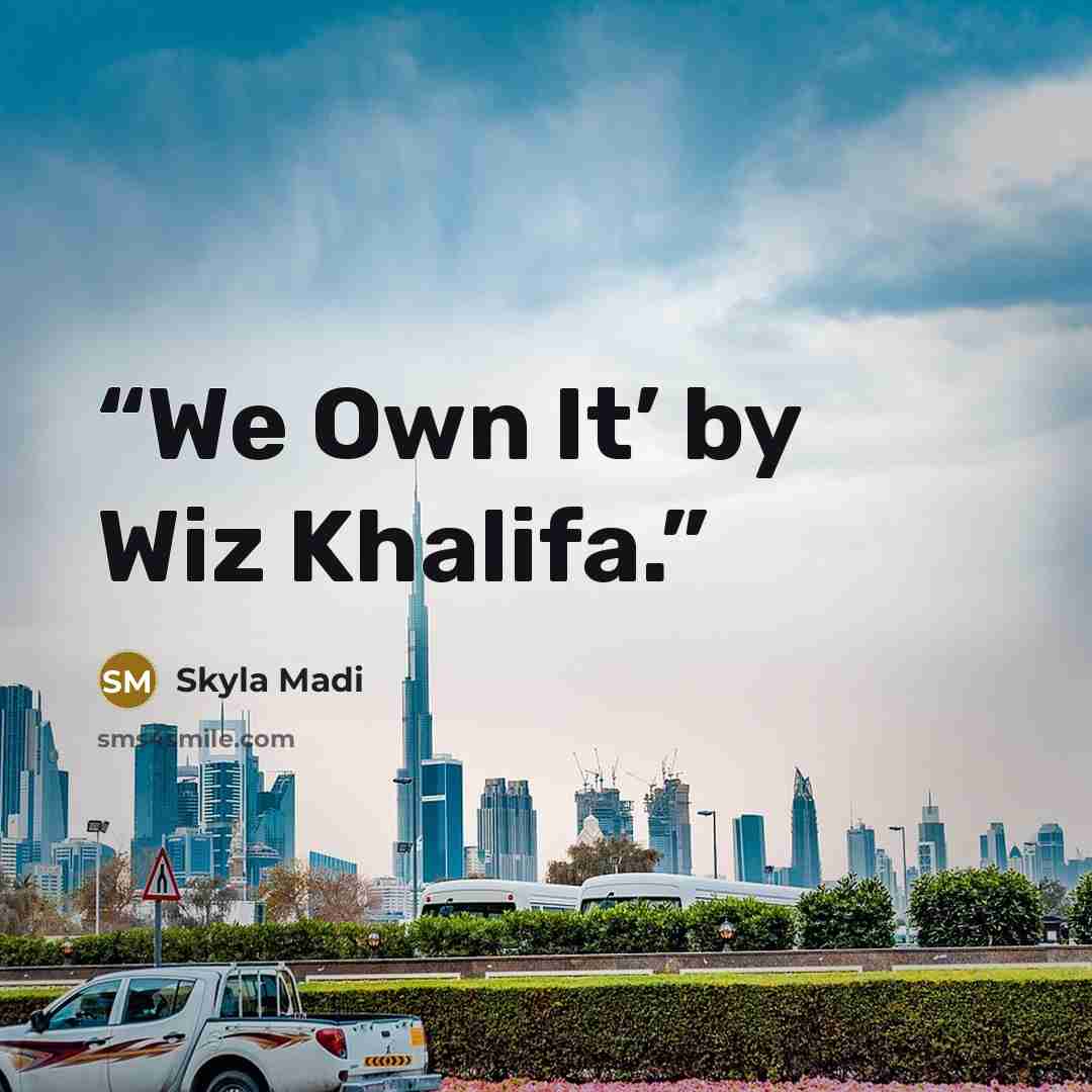 “We Own It’ by Wiz Khalifa.” quote by Skyla Madi