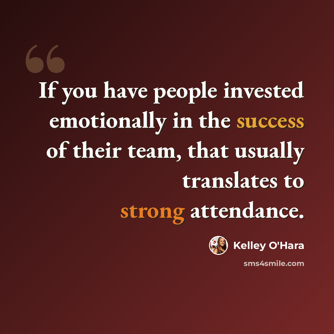 “If you have people invested emotionally in the success of their team, that usually translates to strong attendance.” quote by Kelley O'Hara