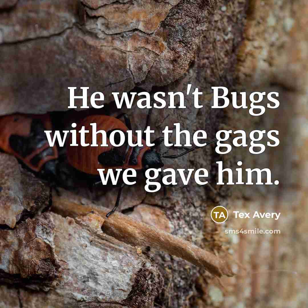 “He wasn't Bugs without the gags we gave him.” quote by Tex Avery