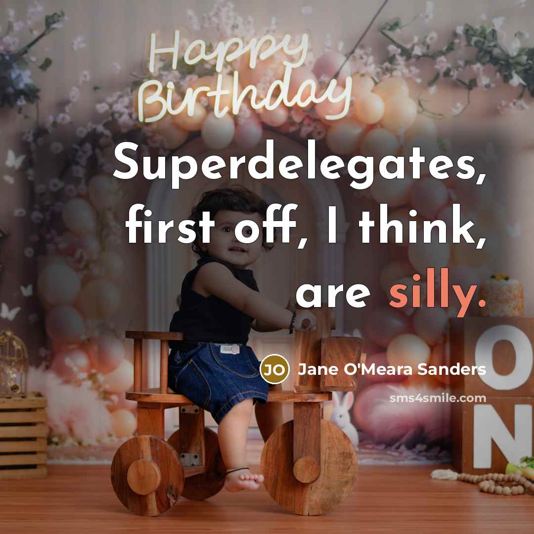 “Superdelegates, first off, I think, are silly.” quote by Jane O'Meara Sanders